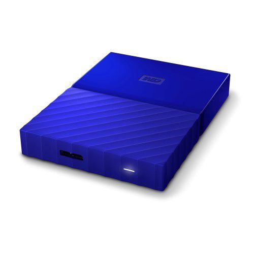 WD MyPassport 1TB 2.5″ USB3.0 HDD, USB Powered Portable Hard Drive – Blue
