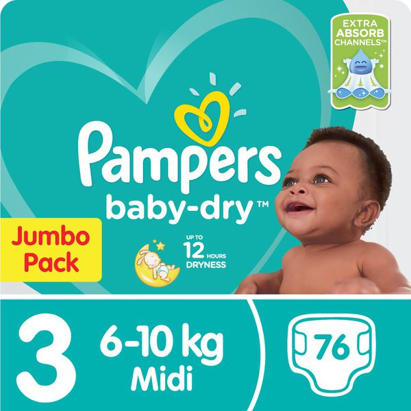 BABY PAMPERS ACT MIDI 76 NO 3 4-9KG