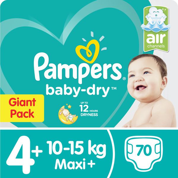 BABY PAMPERS ACT MAXI+ 70 NO4 9-16KG